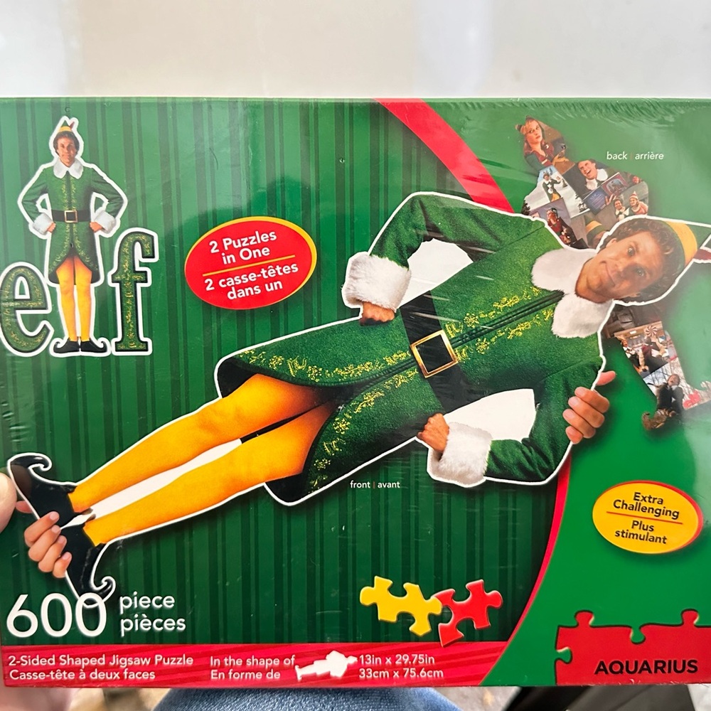 Elf puzzle Buddy the Elf 2 sided 600 piece sealed